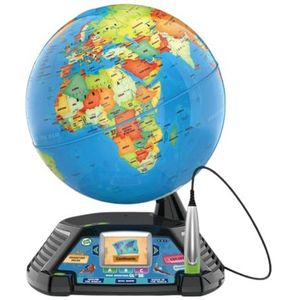 Een tekening van mensen op een wereldbol | Premium AI-gegenereerde vector