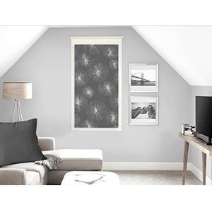 Soleil d'ocre Lionel Vitrage, polyester, grijs, 45 x 90 cm