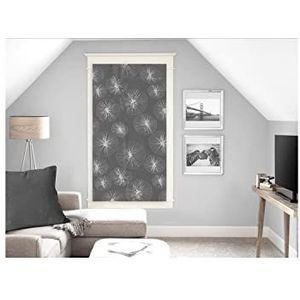 Soleil d'ocre Lionel Vitrage, polyester, grijs, 60 x 120 cm