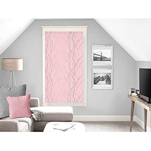 Soleil d'ocre Liane Vitrage, polyester, roze, 60 x 160 cm