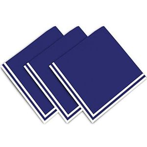 Soleil d'ocre Chat servet, katoen, blauw, 45 x 45 cm