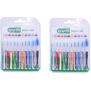 GUM Trav-Ler Interdentale borstels, 2 stuks
