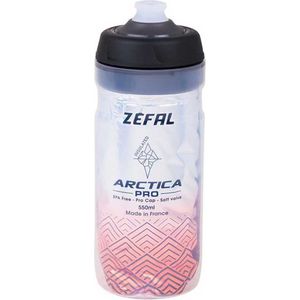 Zefal Arctica Pro 55 Drinkfles, uniseks, voor volwassenen, zilver/rood, 550 ml