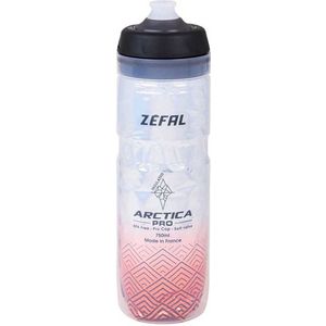 ZEFAL Artica Pro 75 Fiets-drinkfles, zilver/rood, 750 ml