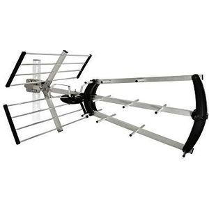Metronic 415047 Trinappe buitenantenne 20 dB - 4G filter - UHF - compacte en uitklapbare F-stekker
