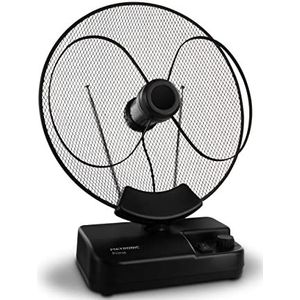 Metronic 426994 UHF/VHF antenne binnen PRIMA versterking 49 dB (instelbare versterking) zwart