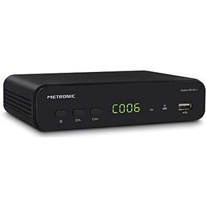 Metronic - 441624 - DVB-T2 HEVC Receiver - PVR Functie - USB-aansluitingen - HDMI - Zwart