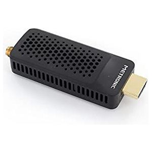 Metronic 441625 Receiver DVB-T Receiver DVB-T, compatibel met DVB-T2 Dongle Stick Compact, HEVC, EPG, Full HD 1080p, HDMI, USB 2.0, SOS-knop, multi-repeater-ontvangst