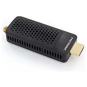 Metronic 441625 DVB-T TDT DVB-T ontvanger decoder compatibel DVB-T2 Dongle Stick Compact, HEVC, EPG, Full HD 1080p, HDMI, USB 2.0-poort, SOS-toets, multi-repeater-ontvangst
