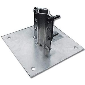 Metronic 450891 bodembevestiging bodemplaat van staal voor galva. mat D25 50 mm/sokkel van 200 mm