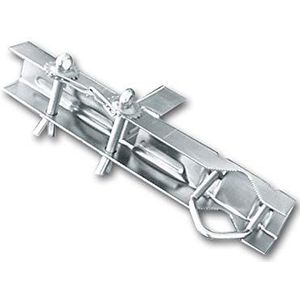 Metronic 450895 Dak- en schoorsteenbevestiging dubbel verzinkt zwart voor mat D25 tot 50 mm / L 345 mm / eenheid