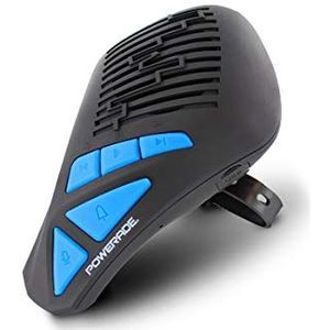 Powerade 477078 fietsluidspreker Bluetooth 5 Watt met handsfree functie en 15 uur batterijduur, spatbestendig, bel zwart