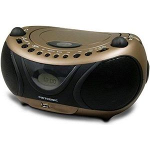 Metronic 477106 CD-MP3-radio koper/zwart