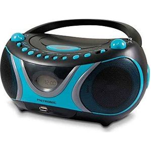 Metronic 477118 CD-MP3-radio SPORTSMAN blauw/zwart