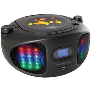 METRONIC 477134 Lumi MP3 USB LED CD-speler radio zwart