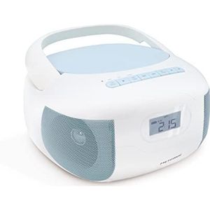 Metronic Draagbare cd-speler Bluetooth hemelse MP3 radio met USB-poort, micro-SD-kaartspeler, cd-radio - blauw - 477187