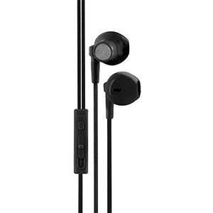 Mooov 493166 In-ear hoofdtelefoon met microfoon, 1,2 m, zwart