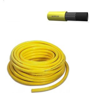 Alfaflex - professionele - ATH 5-lagen - flexibele - PVC - persslang - met geweven polyester versteviging - diam. 32 x 42 mm - kleur geel - PN8 - rol = 25 meter