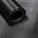 Rubbermat op rol - fijne ribbel - Dikte 3mm - Breedte 120 cm - Rubber loper - Per strekkende meter