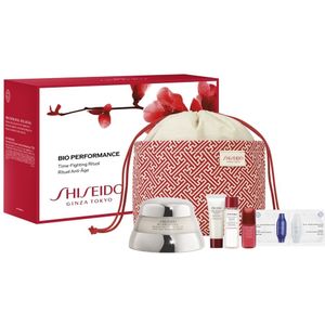 Shiseido - Bio-Performance Geschenkset - Crème 50 ml - Reinigingsschuim 15 ml - Softener 30 ml - Concentrate 10 ml - Toilettas