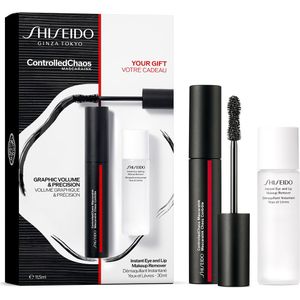 Shiseido - Controlled Chaos - Geschenkset - Zwart - Inclusief Mascara en Remover