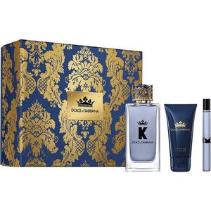 Dolce & Gabbana K Giftset - 100 ml eau de toilette spray + 50 ml aftershave balm + 10 ml eau de toilette tasspray - cadeauset voor heren