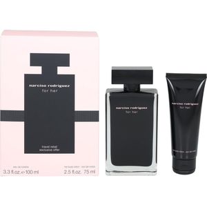 Narciso Rodriguez For Her Geschenkset 100ml EDT + 75ml Body Lotion