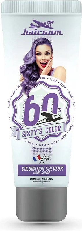 Semi-permanente kleurstof Hairgum Sixty's Color Mahonie (60 ml)