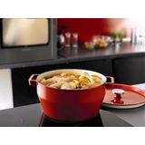 Pyrex  Slowcook Braadpan - Gietijzer - � 24 cm - 3.6 l - Rood
