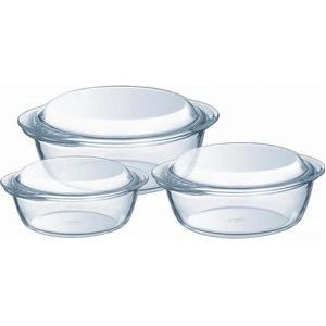 Pyrex Optimum Ovenschalenset 1,4 l - 2,1 l - 3 l - 21 x 18 x 8 cm - 24 x 20 x 10 cm - 27 x 23 x 11 cm