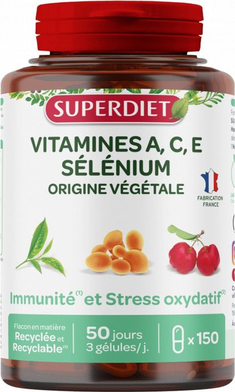 Vitamines A.C.E - Selenium - 150 Gélules