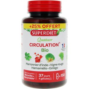 Superdiet Quatuor Circulation 120 Capsules + 30 Gratis Capsules