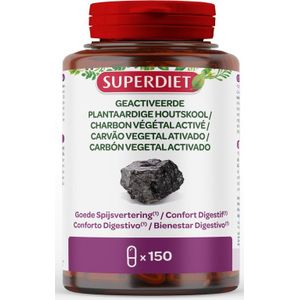 Superdiet Plantaardige Houtskool Actief Caps 150