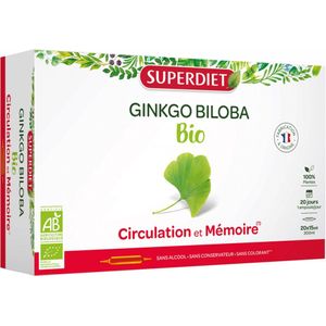 Superdiet Ginkgo Biloba Organic 20 Ampullen