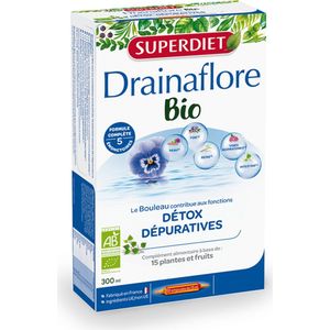 Super Diet - Drainaflore Bio - Natuurlijke Detox - 20 Ampullen van 15ml