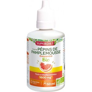 SUPERDIET - BIOLOGISCHE PAMPLEMOUSSE ZADEN EXTRACT - Flavonoïden 1600MG - Druppelfles van 50 ml