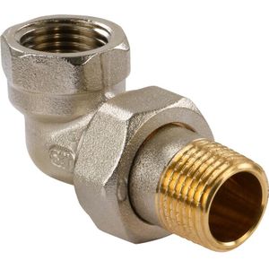Comap Radiatorkoppeling nikkel haaks 1/2 3107 N vernikkeld