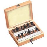 FARTOOLS - Set van 12 Snijmessen - Zwart - Frees - Schachtdiameter 8 mm