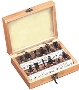 FARTOOLS - Set van 12 Snijmessen - Zwart - Frees - Schachtdiameter 8 mm