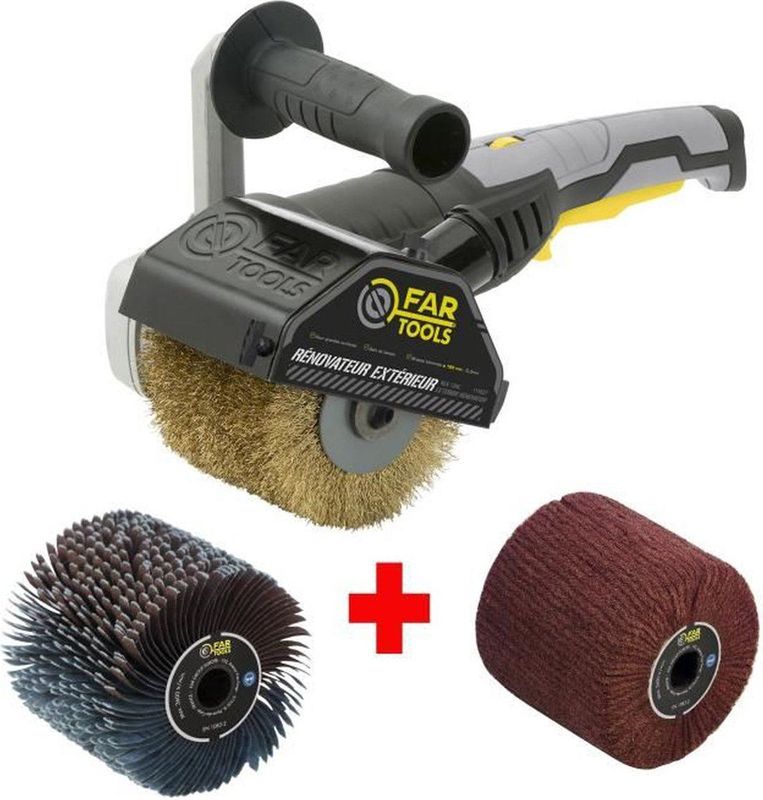 FARTOOLS - REX120C - Renovator - 1300W - Voor Hout Metaal en Steen - Inclusief Nylon Borstel en Spanbanden