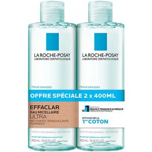 La Roche-Posay - Effaclar - Micellair Water - 2 x 400 ml - Vette Huid
