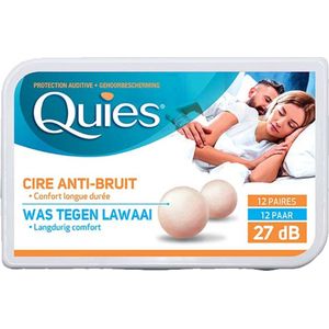 Quies Protection Auditive à la Cire Anti-Bruit 12 Paires