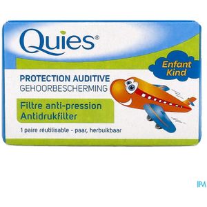 Quies Gehoorbescherming Antidrukfilter Vliegtuig Kind 1 Paar Oordoppen