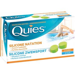 Quies Zwemmen Silicone Gehoorbescherming 3 Paar