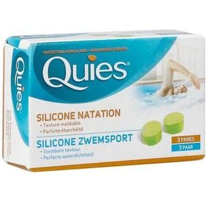 Quies - Silicone Gehoorbescherming - 3 Paar - Zacht - Waterdicht