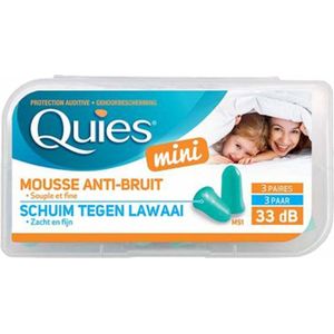 Quies Mini-gehoorbescherming, schuim, 3 paar