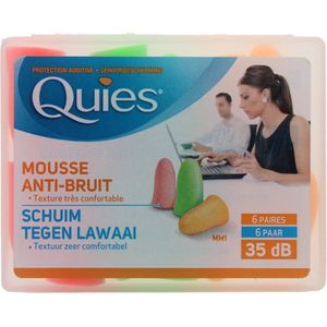 Quies Gehoorbescherming Schuim 6 Paar  -  Quies