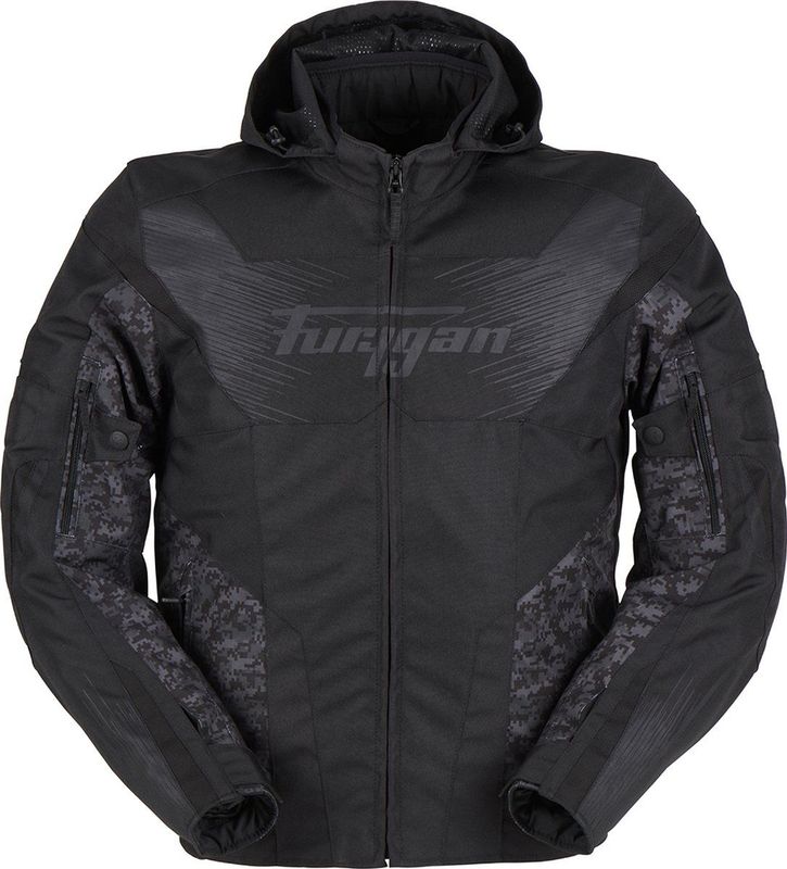 Furygan - Shard - Jas - Zwart - D3O® Beschermers, Reflecterende Inzetstukken