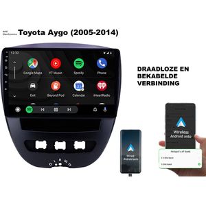 2023 Android Radio voor Toyota Aygo (2005-2014) - Apple CarPlay, Android Auto, DAB+ Navigatie & Radio!