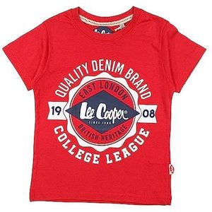 Lee Cooper T-shirt voor jongens, Rood, 4 Jaren
